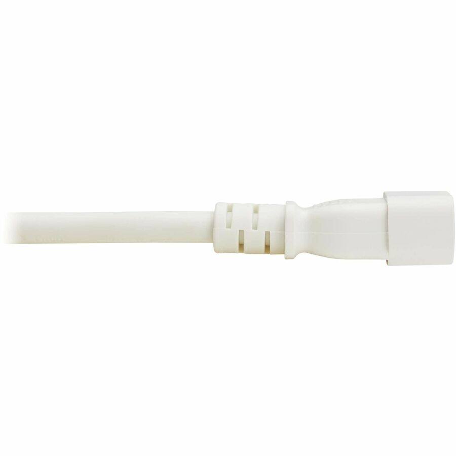 Alt View 1. Tripp Lite - Eaton Tripp Lite Series Power Cord, C14 to C21 - Heavy-Duty, 15A, 250V, 14 AWG, 2.5 ft. (0.76 m), White - For Computer - White.