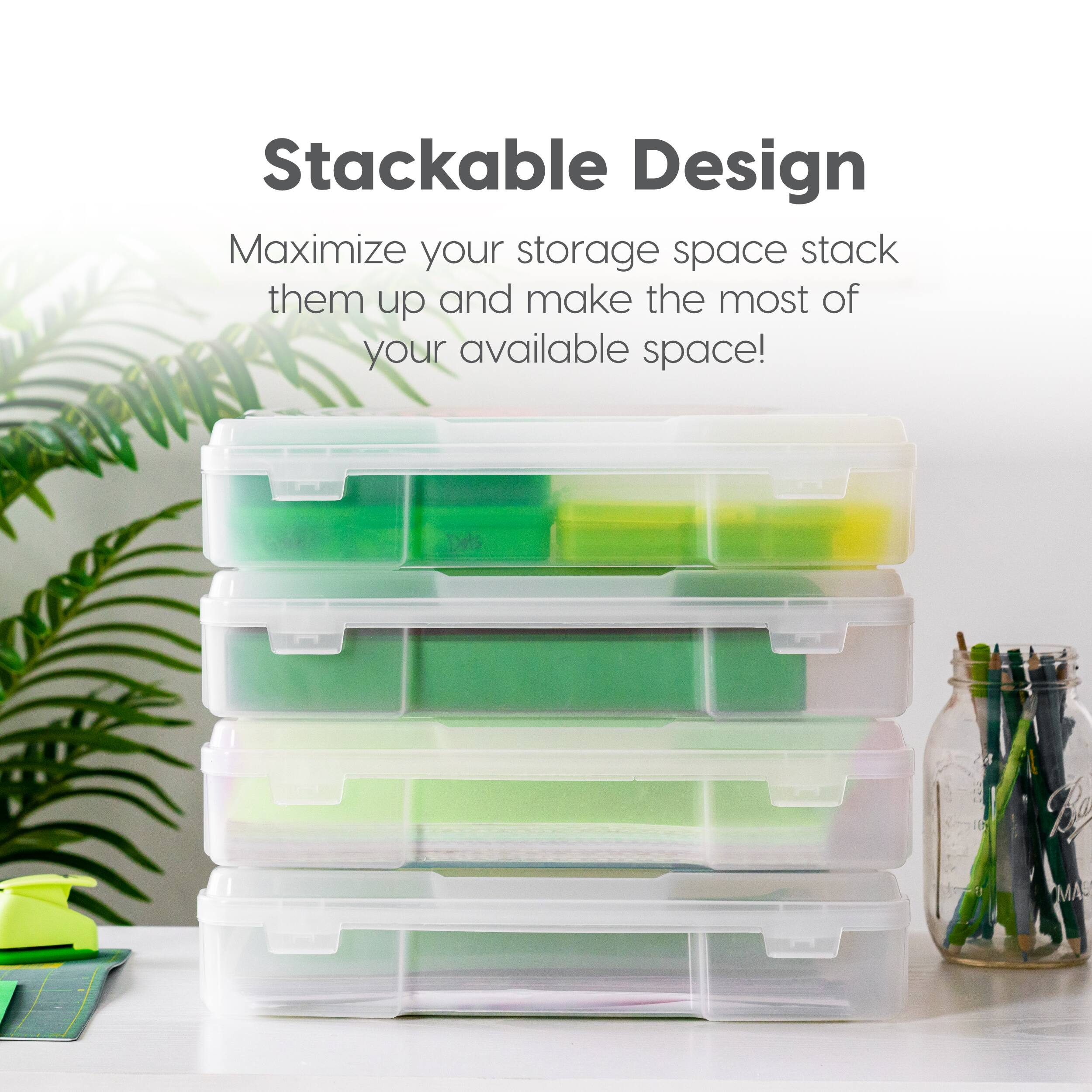 Stackable Design  
Maximize your storage space stack them up and make the most of your available space!