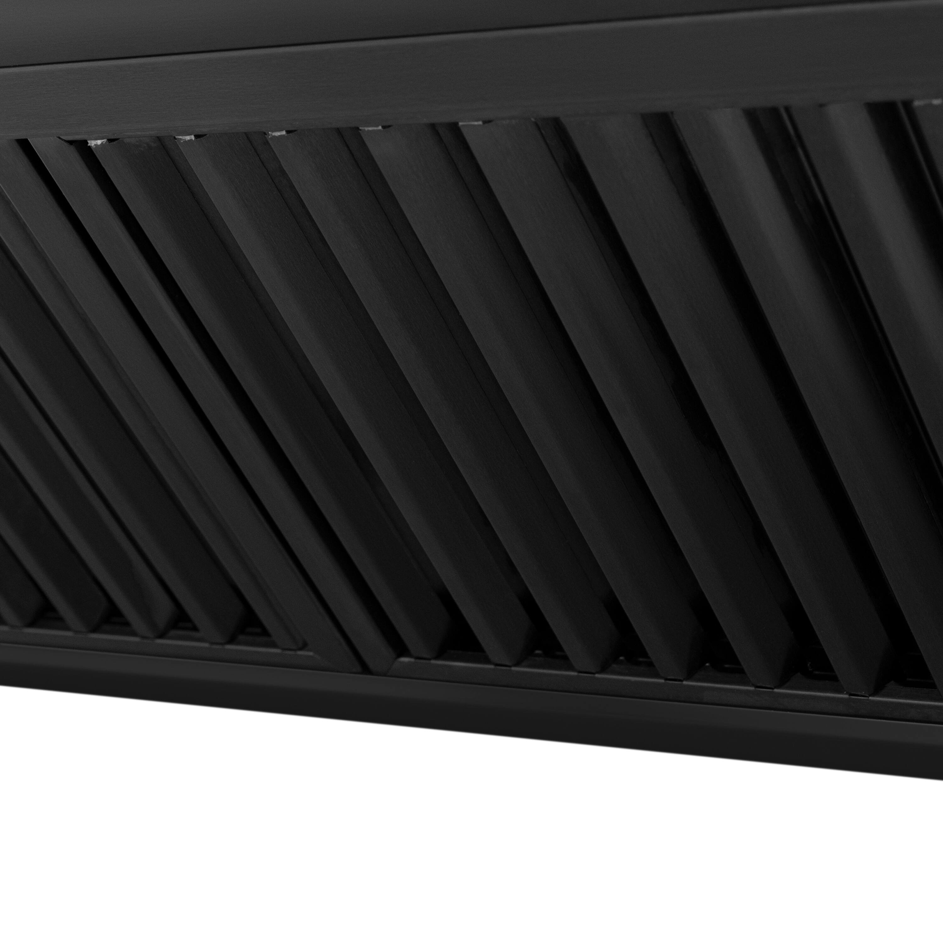 Alt View 3. ZLINE - ZLINE 48 in. Ducted Vent Black Stainless Steel Wall Mount Range Hood (BS655N-48) - Black Stainless Steel.