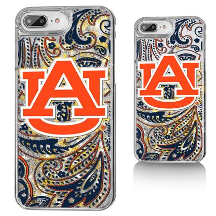 Front. Keyscaper - Auburn Tigers iPhone Glitter Paisley Design Case - 16 Pro Max - Multicolor.