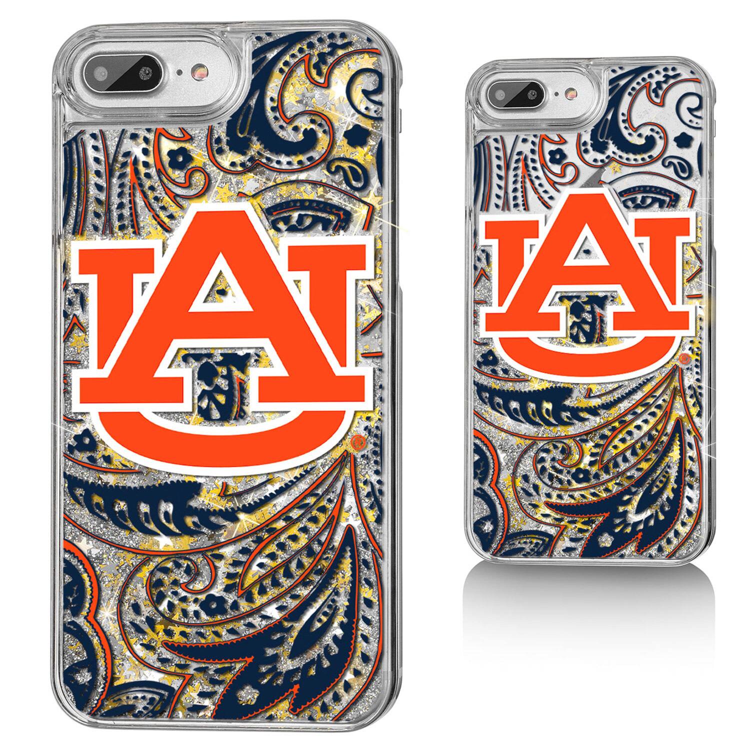 Front. Keyscaper - Auburn Tigers iPhone Glitter Paisley Design Case - 16 Pro Max - Multicolor.