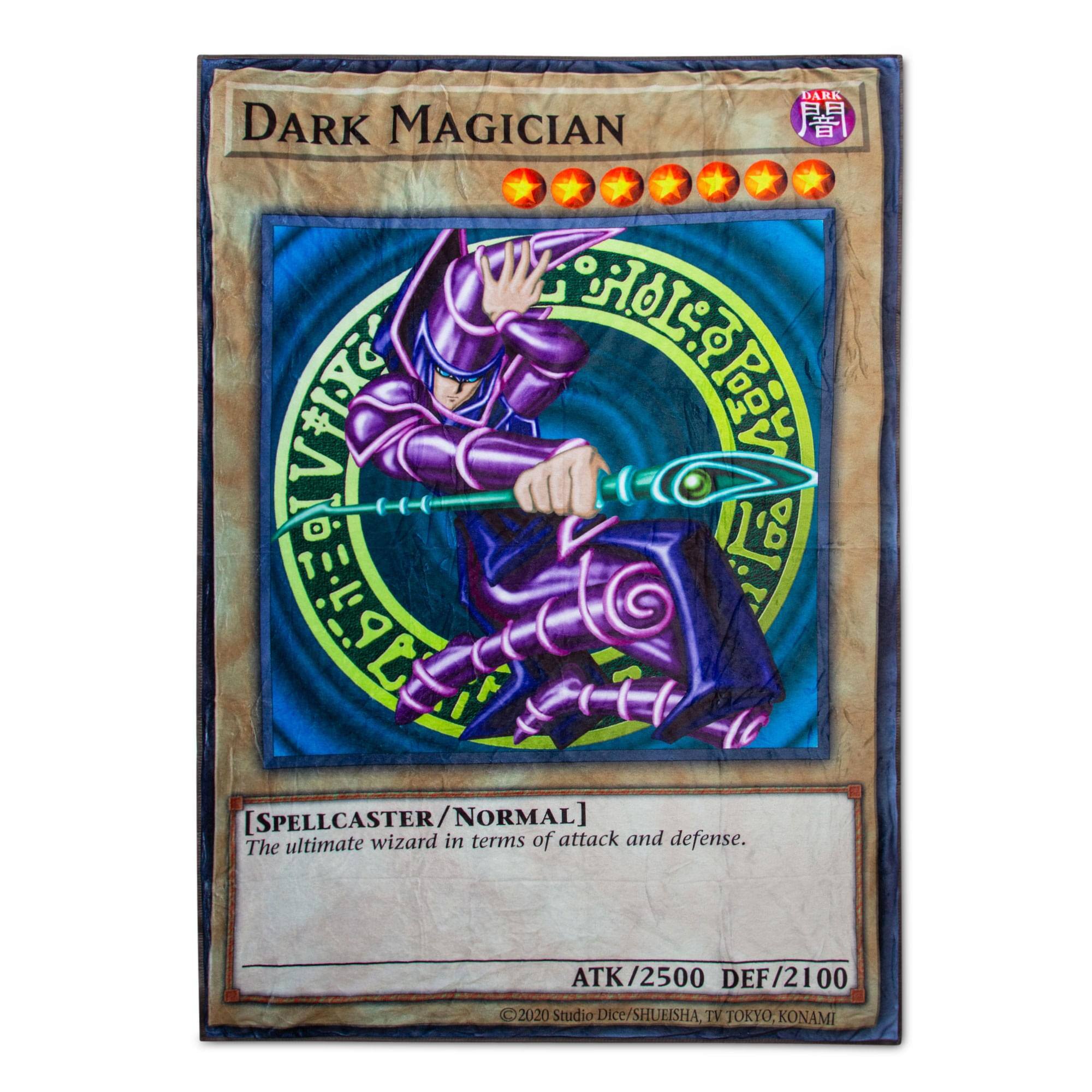 Surreal Entertainment - Yu-Gi-Oh! Dark Magician Card Fleece Throw Blanket | 45 x 60 Inches - Purple