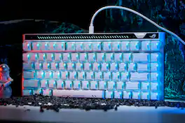 Womier - Double Shot PBT Keycaps Set, Shine Through Custom Keys for All US Layout Cherry Mx Switch Mechanical Keyboard - White-blue