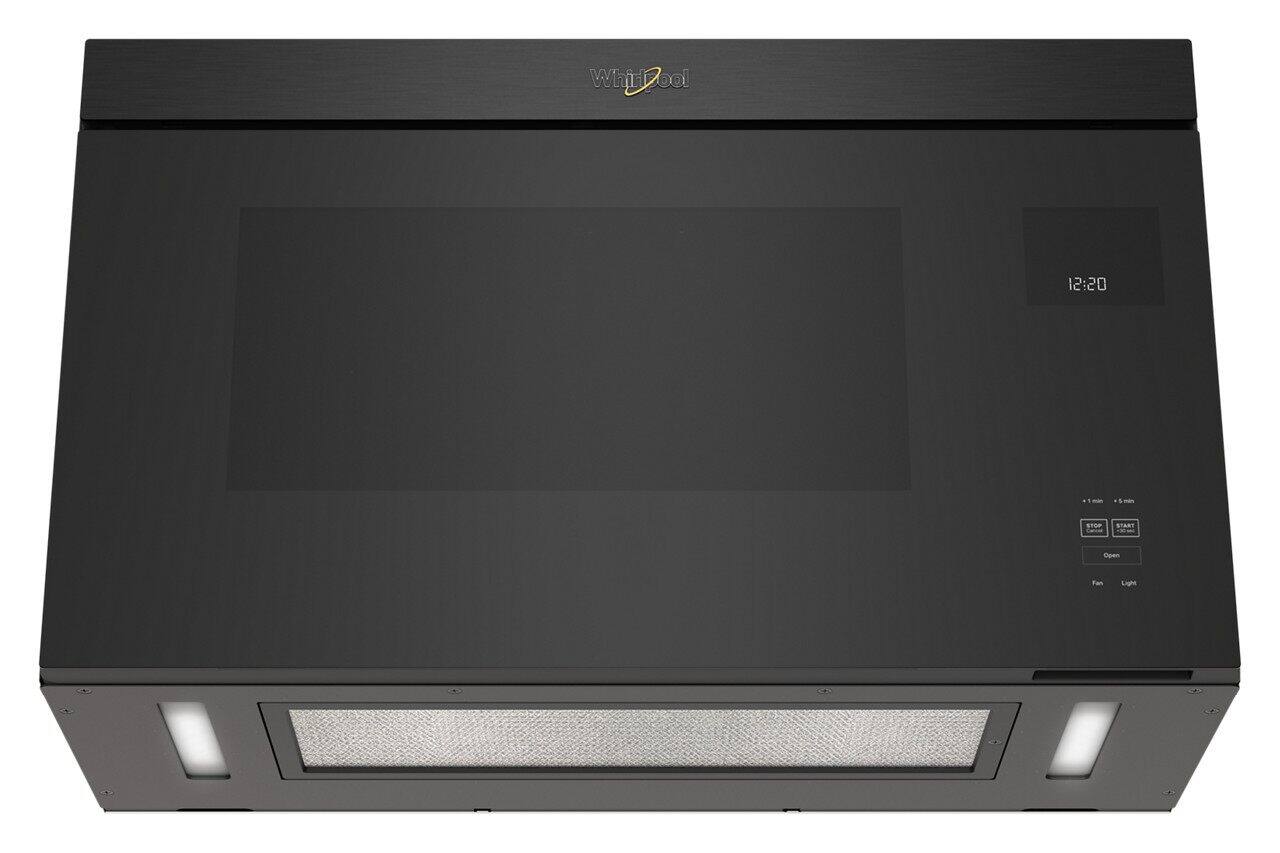 Alt View 13. Whirlpool - 1.1 Cu. Ft. Over-the-Range Microwave with Flush Built-in Design - Black Stainless.