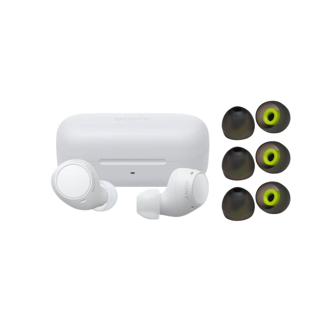 Sony - WFC510 Truly Wireless Earbuds (White) with Earbud Replacement Tips(6-pack)