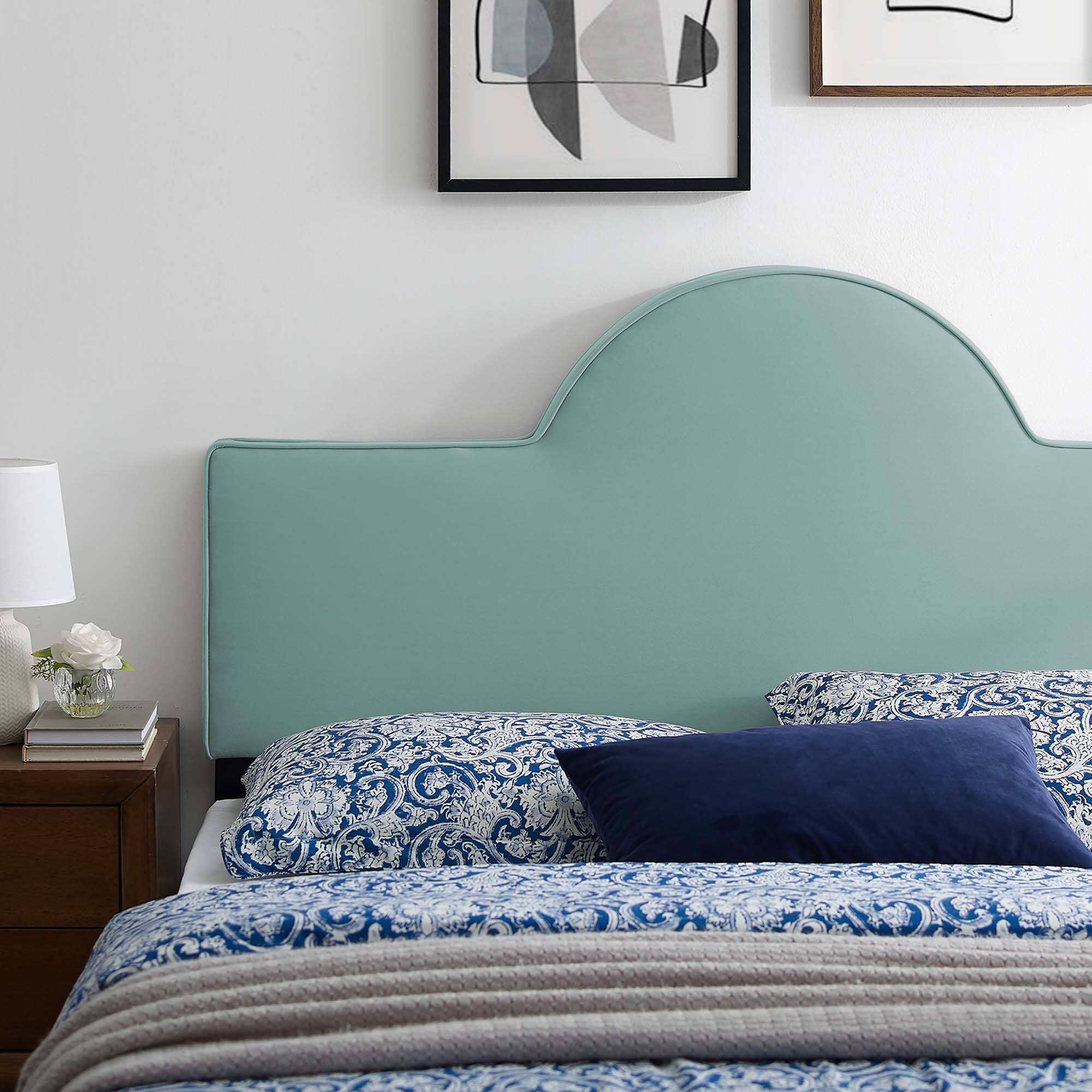 Alt View 3. Modway - Dawn Performance Velvet Twin Headboard by Modway - Mint.