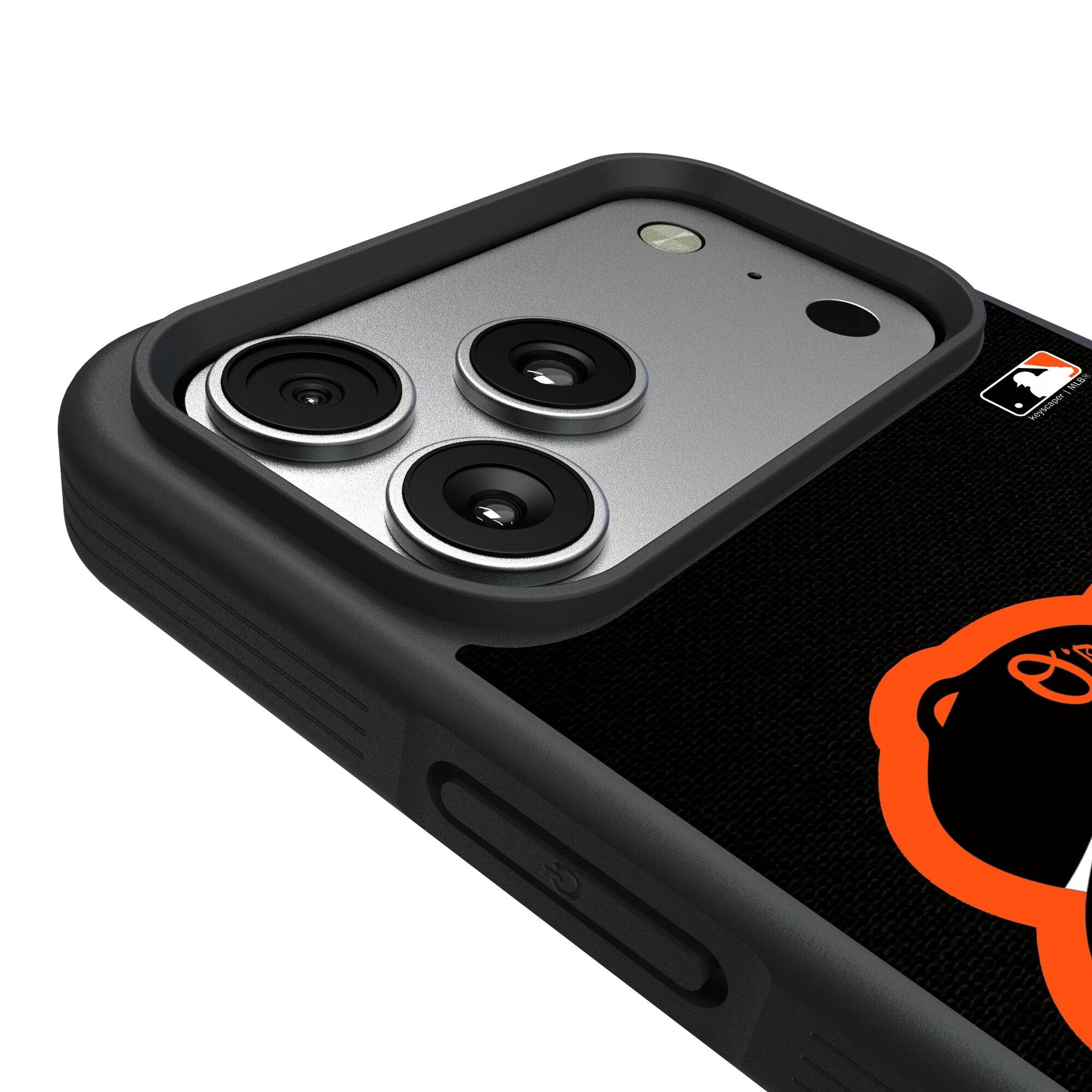 Alt View 2. Keyscaper - Baltimore Orioles Personalized Bump Case with 8.2ft Drop Protection - 15 - Multicolor.