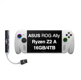 ROG Xbox Ally HandHeld 7 Display (Ryzen Z2 A, 16GB, 4TB SSD, AMD RDNA 2 Graphics, Fingerprint, Win 11 Home) w/USB Hub