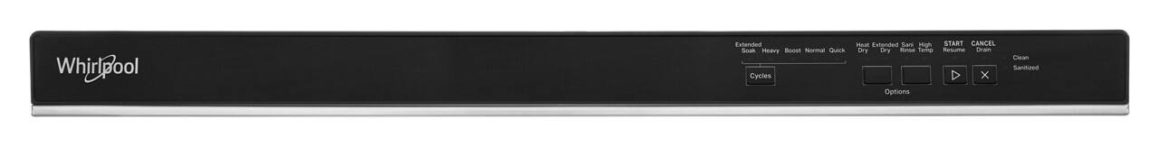 Whirlpool

Cycles

Heat Extended Soak
Normal Quick
Heavy Boost
Extended Soak
Heat
Dry
Extended Dry
Sanitizing Rinse
High Temp

Options

START
CANCEL
Drain
Clean
Sanitized