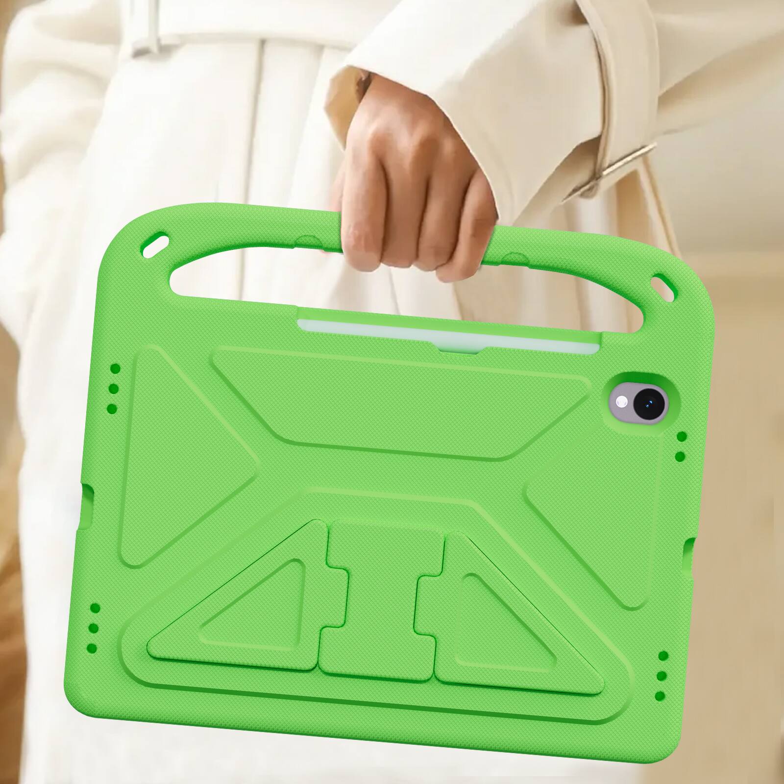 Alt View 3. Dteck - For Samsung Galaxy Tab S11 2025 11-inch Rugged Case Kids Friendly EVA Handle Grip Kickstand Shockproof Cover - Green.