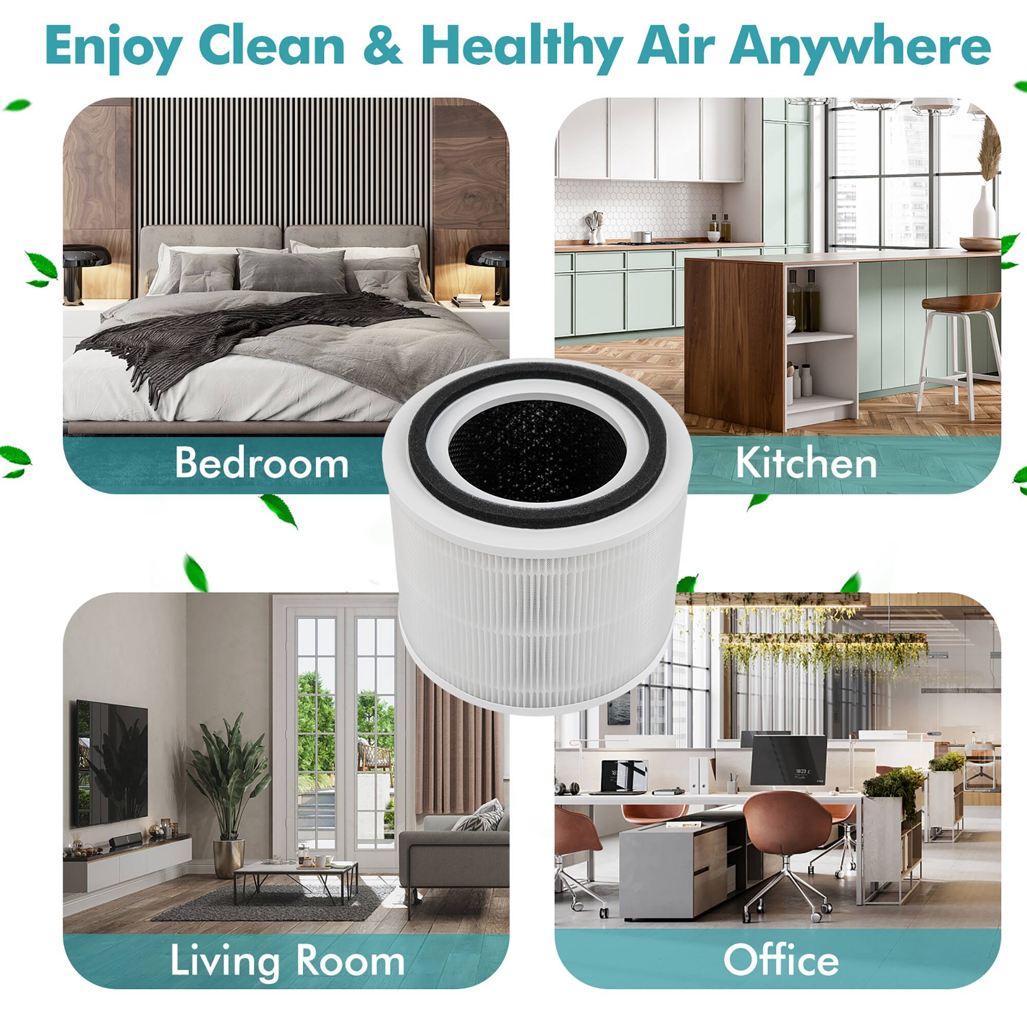 Enjoy Clean & Healthy Air Anywhere

- Bedroom
- Kitchen
- Living Room
- Office