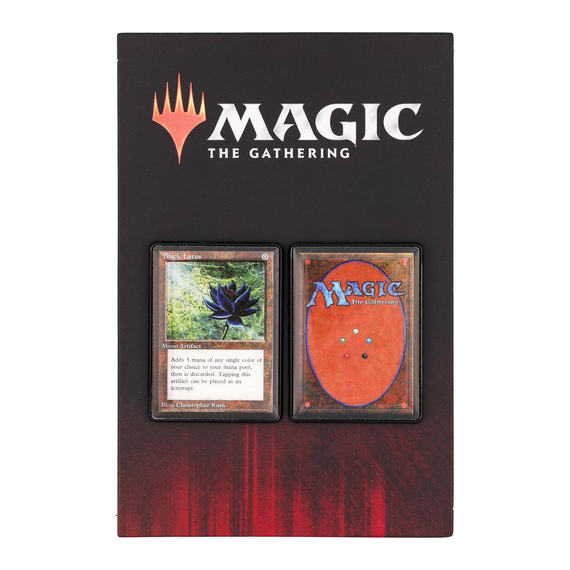 MAGIC THE GATHERING

Black Lotus

Mono Artifact

Adds 3 mana of any single color of your choice to your mana pool. Tapping this artifact can be played as an interrupt.

Illustration: Christopher Rush