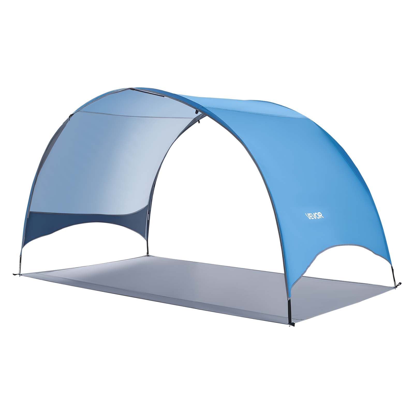 Alt View 5. VEVOR - Beach Tent Sun Shelter for 4 Person, UPF 50+ Protection, Portable Sun Shade Canopy with Carrying Bag & Ground Stakes - Blue + Grey.