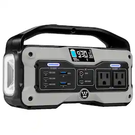 Westinghouse - 400 Watt, 183Wh Lithium-Ion Portable Power Station and Solar Generator with LED Display, Flashlight, and DC Outlets (183 Wh Capacity) - Gray
