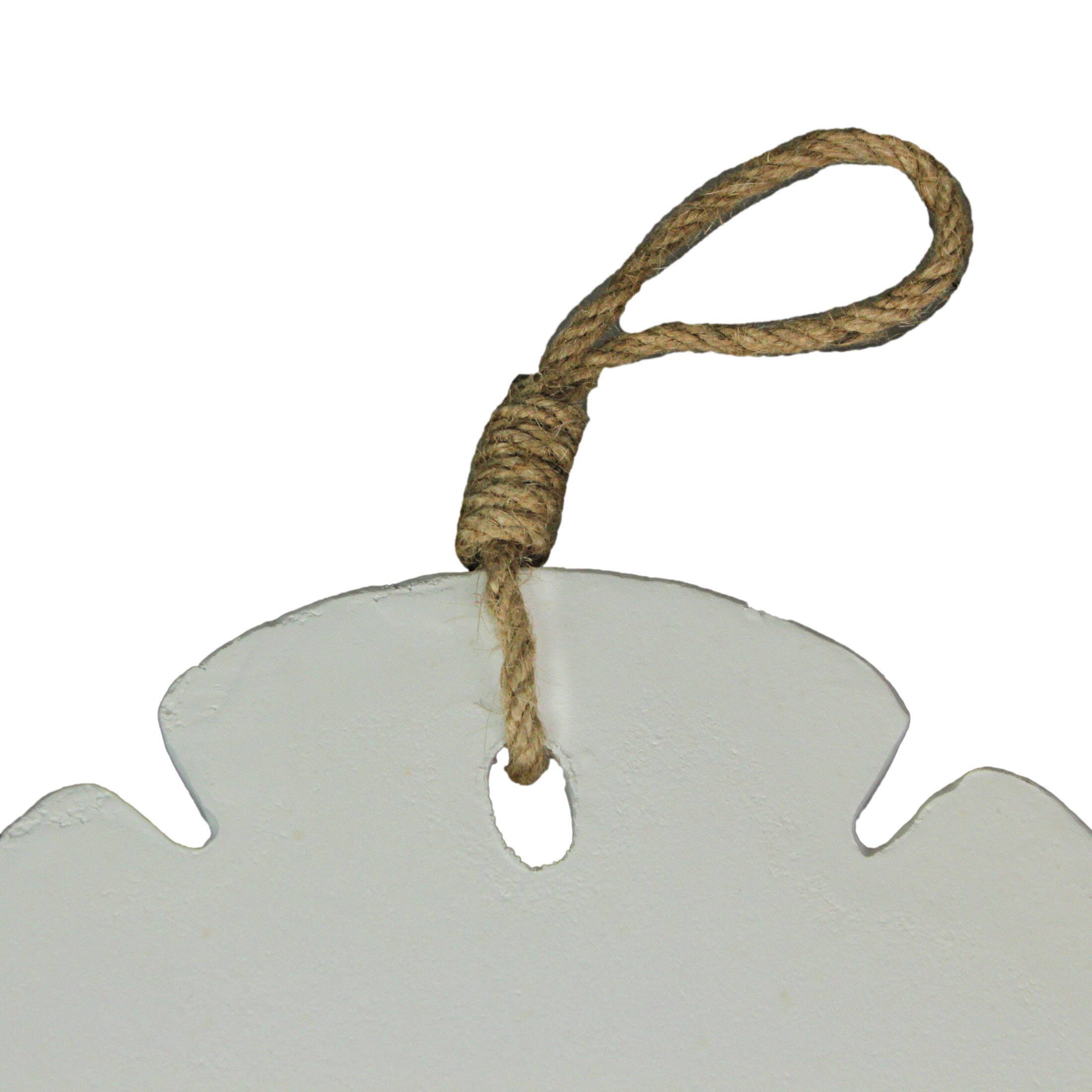 Alt View 7. Things2Die4 - Set of 2 Wooden Sand Dollar Wall Hangings – Coastal Blue and White Decorations - Multicolored.