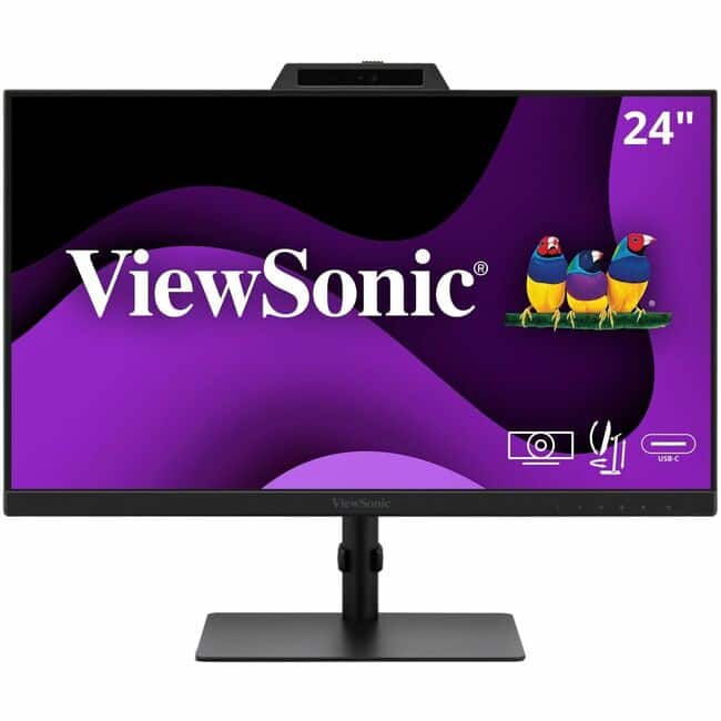 ViewSonic - VG2441V 24" 1080p IPS Video Conferencing Monitor, Integrated Windows Hello Certified IR 5MP Webcam,Microphone - Unknown