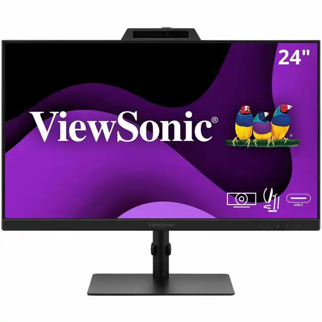 ViewSonic - VG2441V 24" 1080p IPS Video Conferencing Monitor, Integrated Windows Hello Certified IR 5MP Webcam,Microphone - Unknown