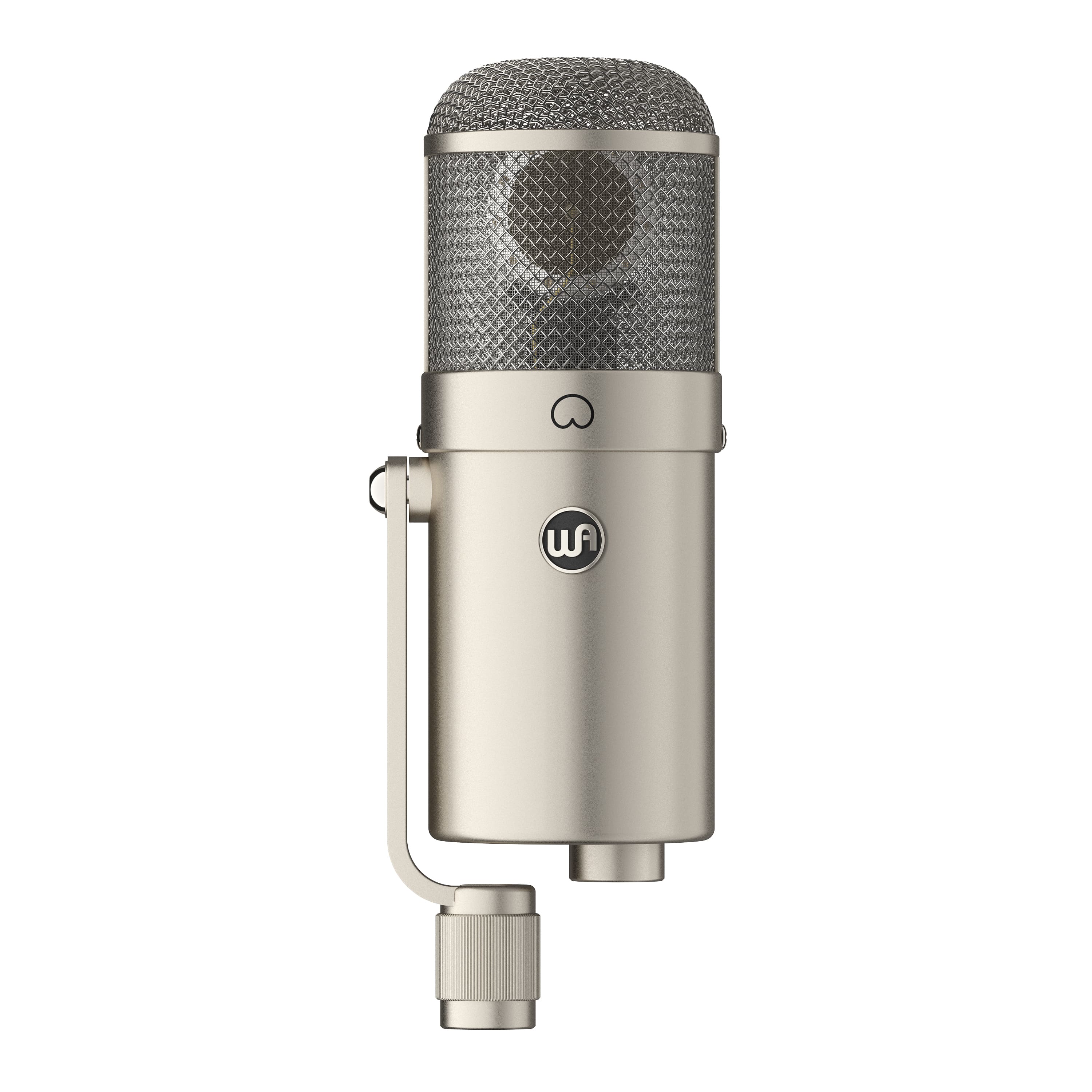 Front. Warm Audio - WA-47F Large Diaphragm FET Condenser Microphone - Silver.