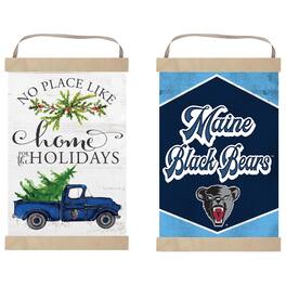 Jardine - Maine Black Bears 12" x 20" Reversible Banner Sign - White