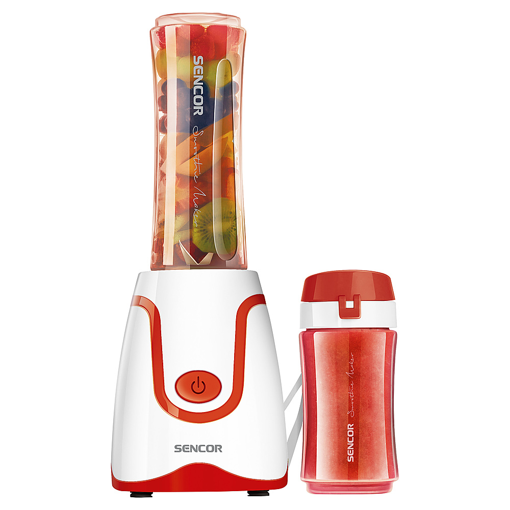 Angle View: Sencor - 20 Oz. Smoothie Blender with Travel Bottles - Red