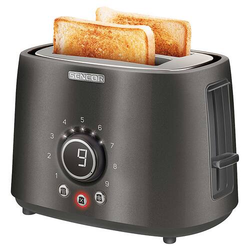 Sencor - 2-Slice Wide-Slot Toaster - Black