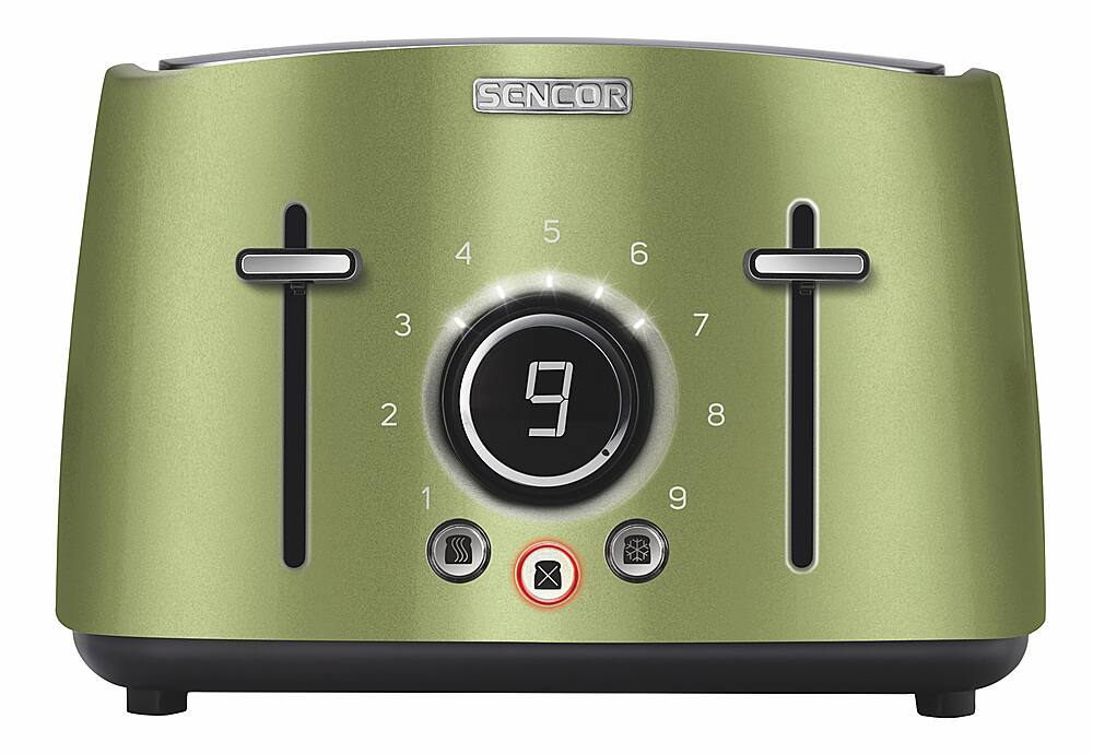 Angle View: Sencor - 4-Slice Wide-Slot Toaster - Light Green