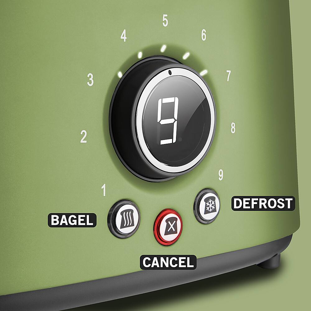 Best Buy Sencor 4Slice WideSlot Toaster Light Green STS6070GG