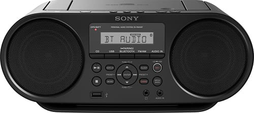 Sony CD Boombox Black ZSRS60BT Best Buy