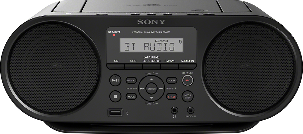 Sony CD Boombox Black ZSRS60BT - Best Buy