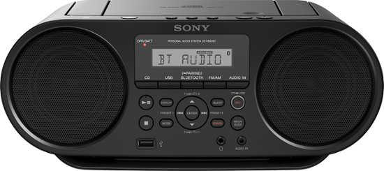 Sony CD Boombox Black ZSRS60BT Best Buy