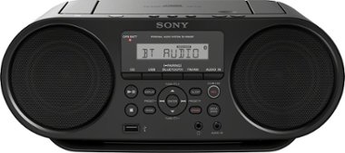 Sony - CD Boombox - Black - Front_Zoom