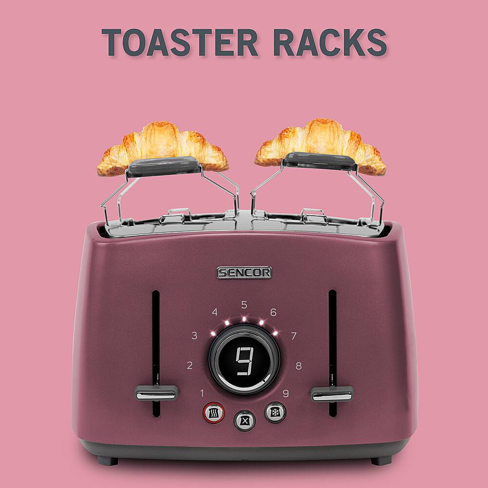 Best Buy Sencor 4Slice WideSlot Toaster Red STS6074RD