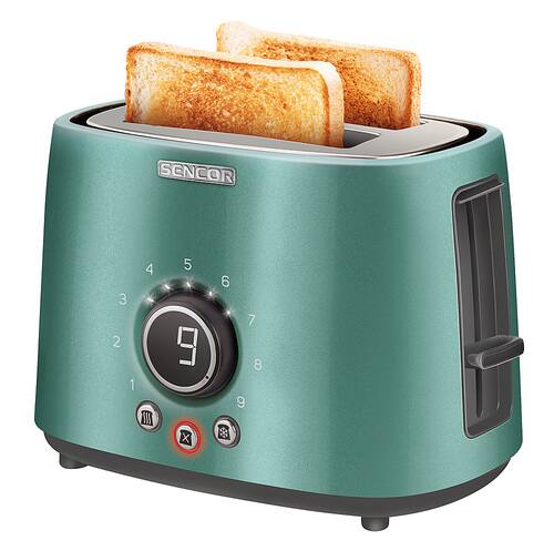 Sencor - 2-Slice Wide-Slot Toaster - Green