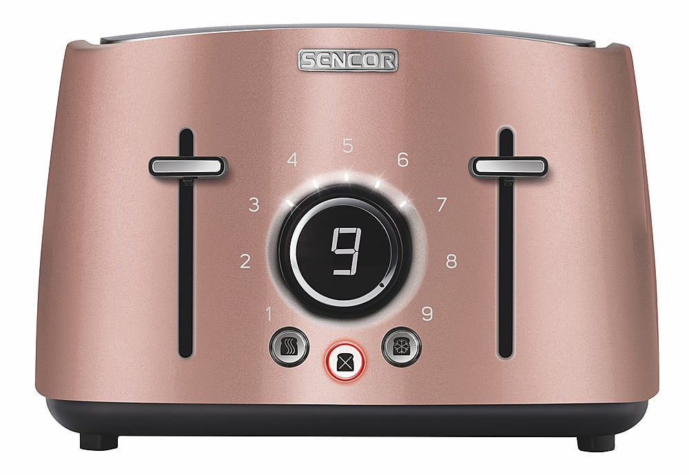 Angle View: Sencor - 4-Slice Wide-Slot Toaster - Pink