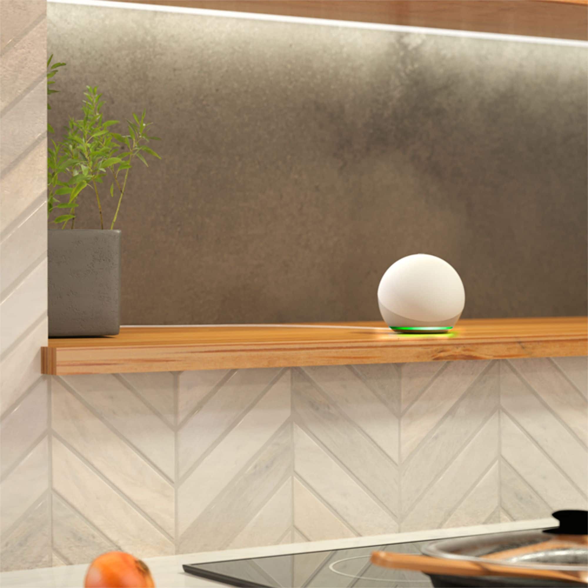 Alt View 24. Amazon - Echo Dot (4th Gen) Smart speaker with Alexa - Twilight Blue.