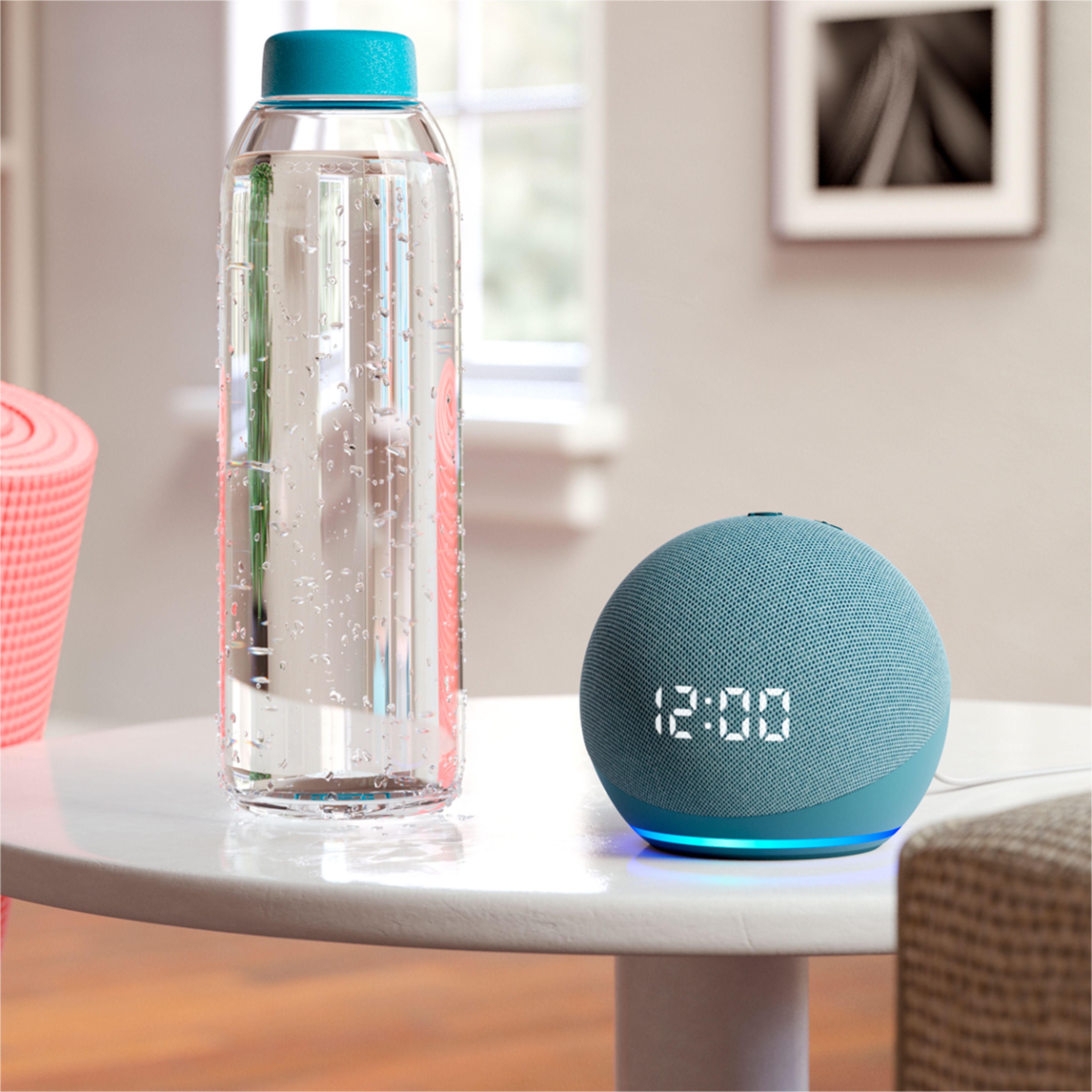 Echo Dot 4th Generation Smart Speaker with Clock - Glacier White  53-023503