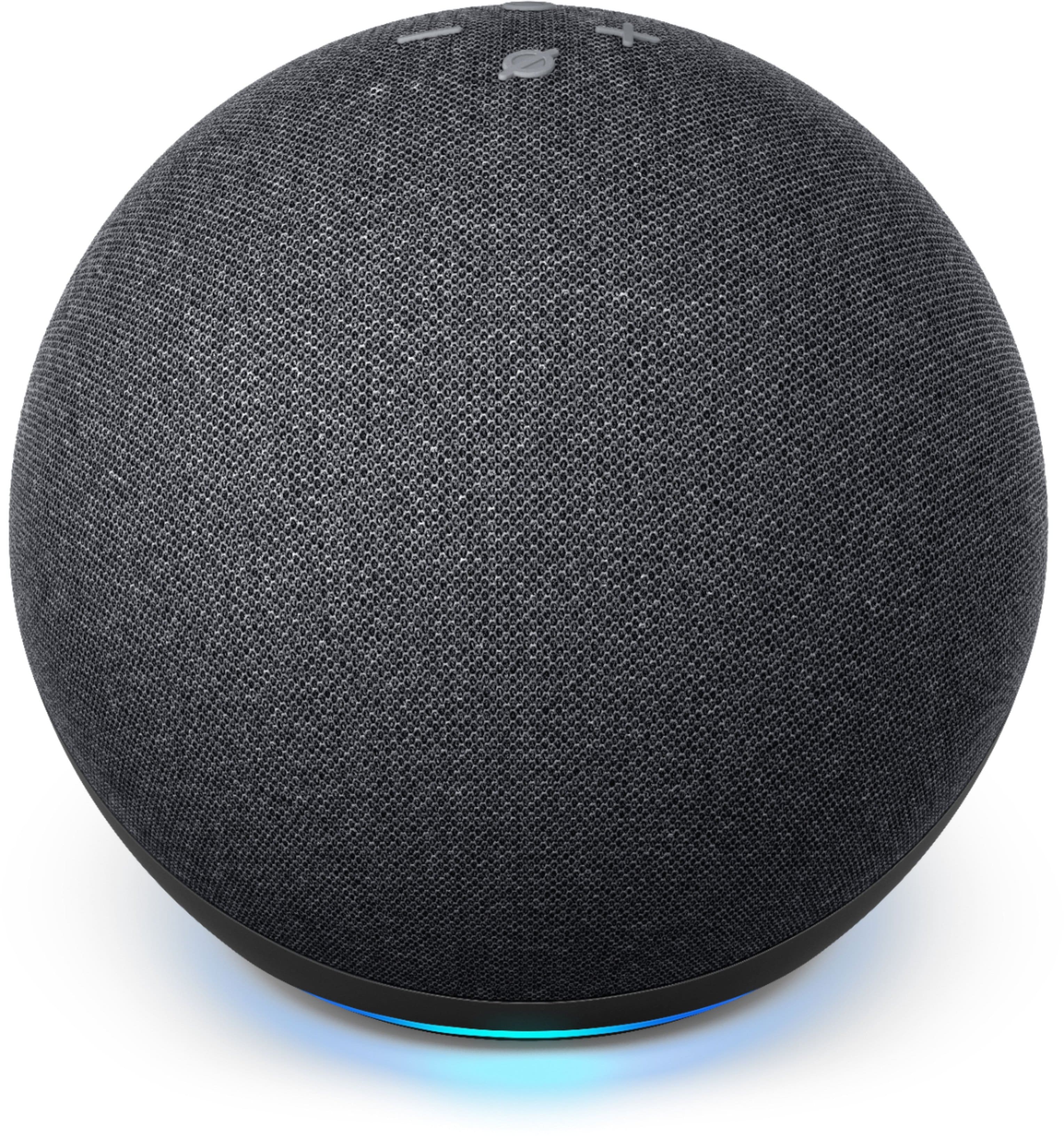 Front. Amazon - Echo Dot (4th Gen) Smart speaker with Alexa - Charcoal.