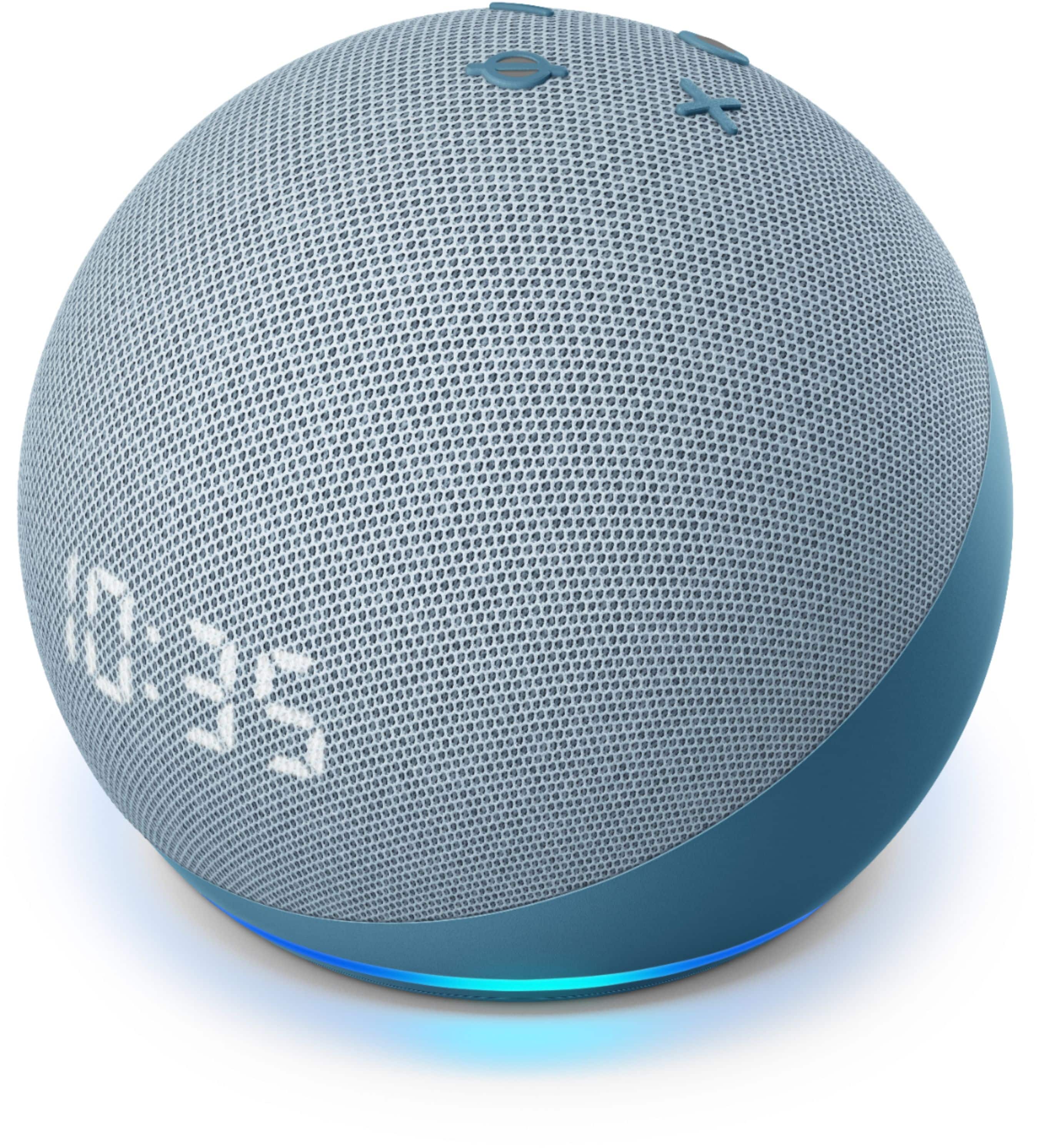 Alt View 13. Amazon - Echo Dot (4th Gen) Smart speaker with clock and Alexa - Twilight Blue.