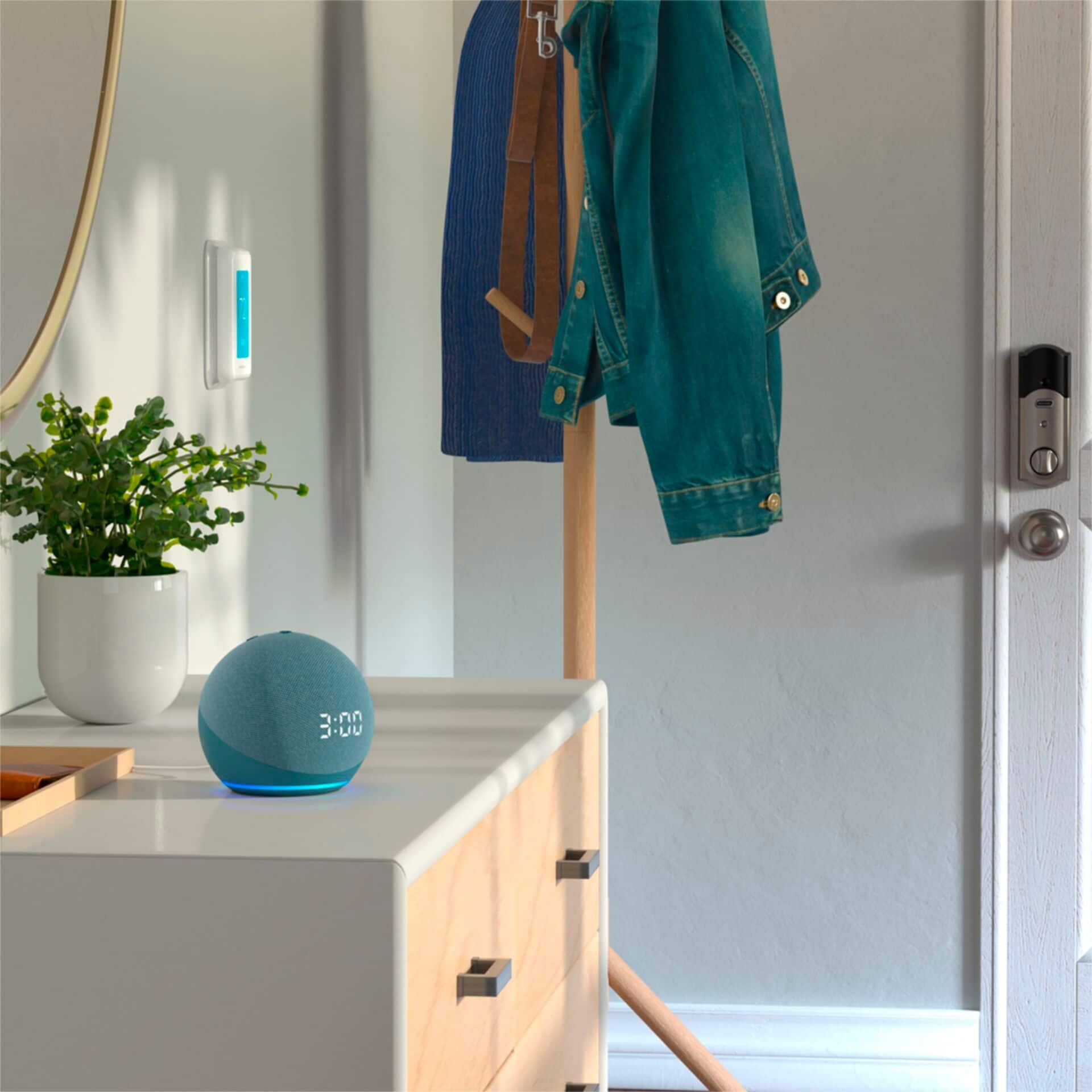 Alt View 17. Amazon - Echo Dot (4th Gen) Smart speaker with clock and Alexa - Twilight Blue.