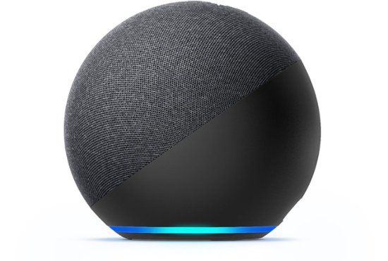 charcoal colored round Amazon Alexa