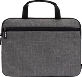 Incase - Carry Zip Brief for 13" and 14" Laptops or Tablets - Graphite - Front_Zoom