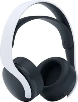 Sony pulse 3d bele gaming slušalke za ps5 sprednji pogled