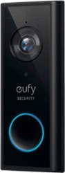 eufy - Security Smart Wi-Fi Add On Video Doorbell 2K - Black - Front_Zoom