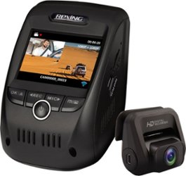 Rexing - V1P Pro Plus Front and Rear Dash Cam with Built-in GPS and Wi-Fi Connect - Black - Front_Zoom