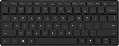 Microsoft - Designer Compact Wireless Keyboard - Matte Black - Front_Zoom
