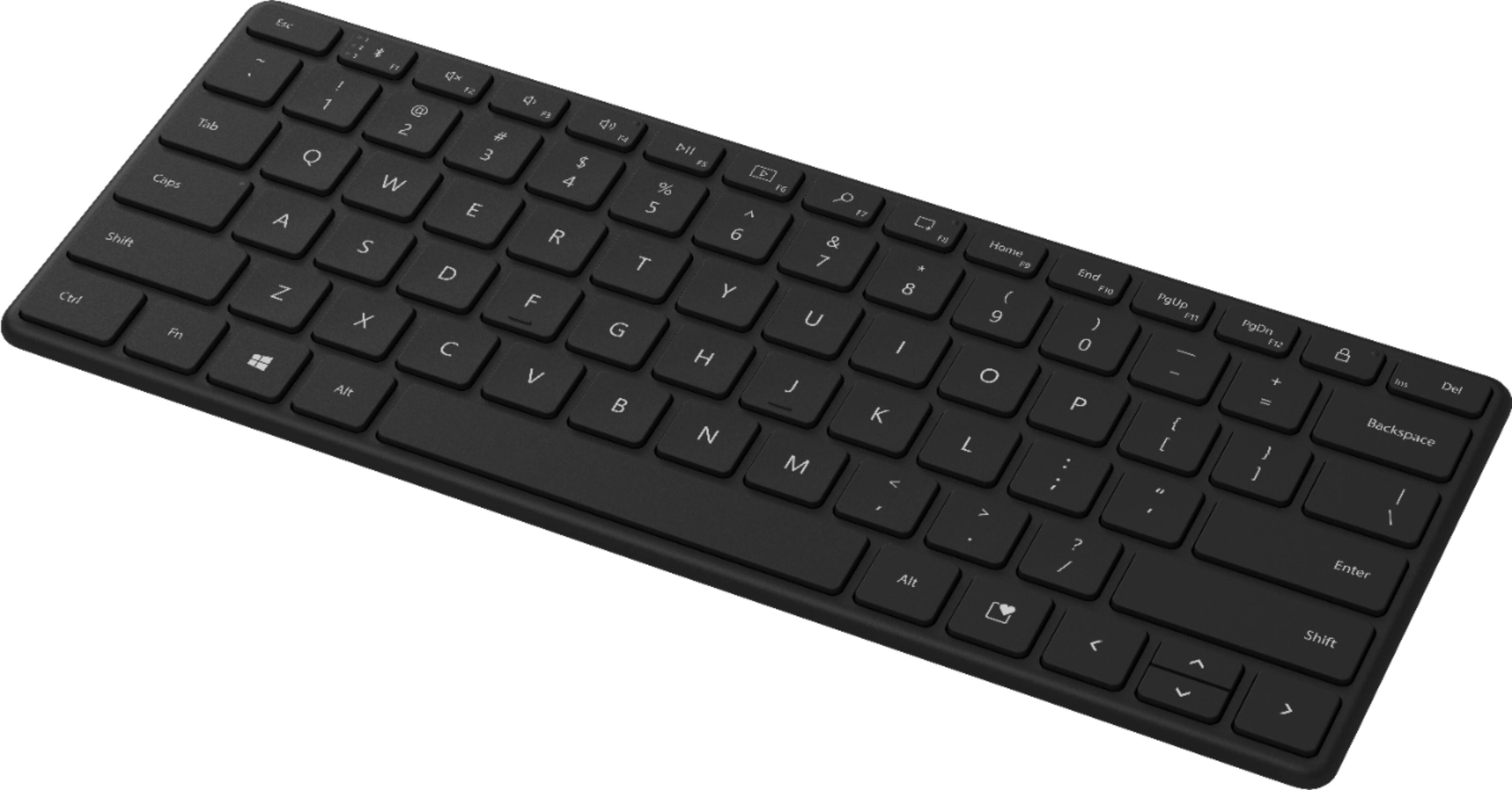 Alt View 11. Microsoft - Designer Compact Wireless Keyboard - Matte Black.
