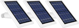 Wasserstein - Solar Panel for Arlo Ultra 2 and Arlo Pro 4 Surveillance Cameras (3-Pack) - White - Front_Zoom