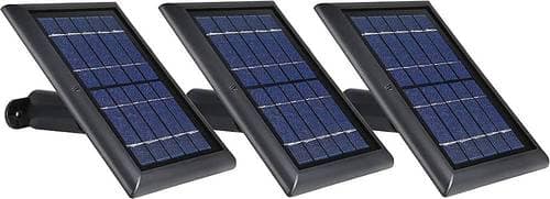 Wasserstein Solar Panel Compatible with Arlo Ultra/Ultra 2, Arlo Pro 3/Pro 4 and Arlo Floodlight ONLY with 13.1ft Cable (3 Pack, Black)