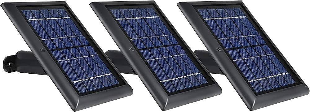 Wasserstein - Solar Panel for Arlo Ultra 2 and Arlo Pro 4 Surveillance  Cameras (3-Pack) - Black
