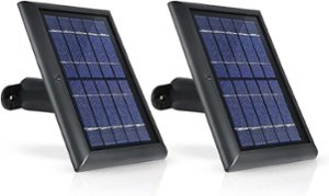 Wasserstein - Solar Panel for Arlo Ultra 2 and Arlo Pro 4 Surveillance Cameras (2-Pack) - Black - Front_Zoom